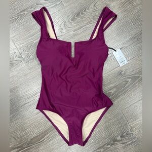 Shade & Shore Magenta One-Piece Swimsuit
